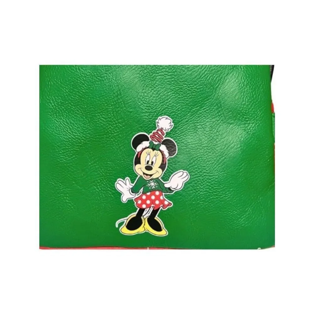 Loungefly Disney Minnie Mouse Holiday Interchangeable Bows Backpack NWT
